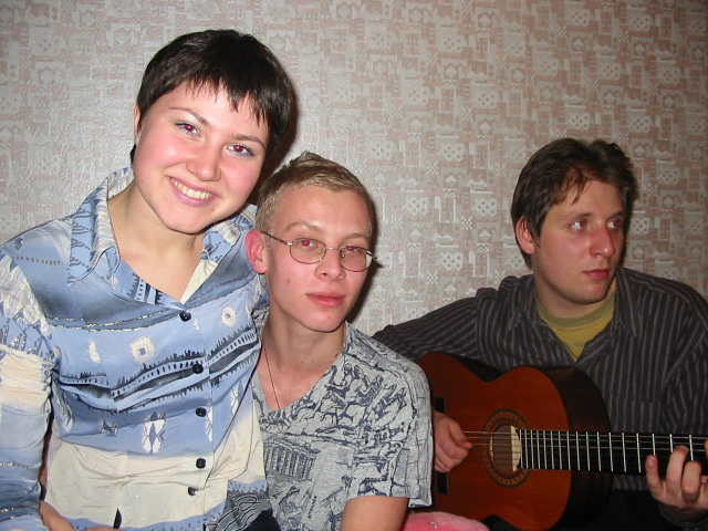 Я с Женькой и Толик